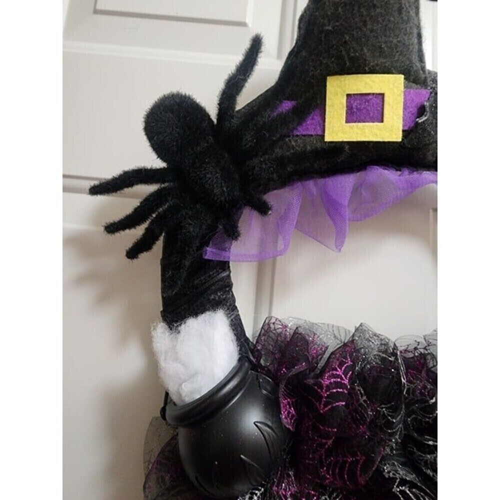 Handmade Witch Halloween Wreath-New - Picture 5 of 8
